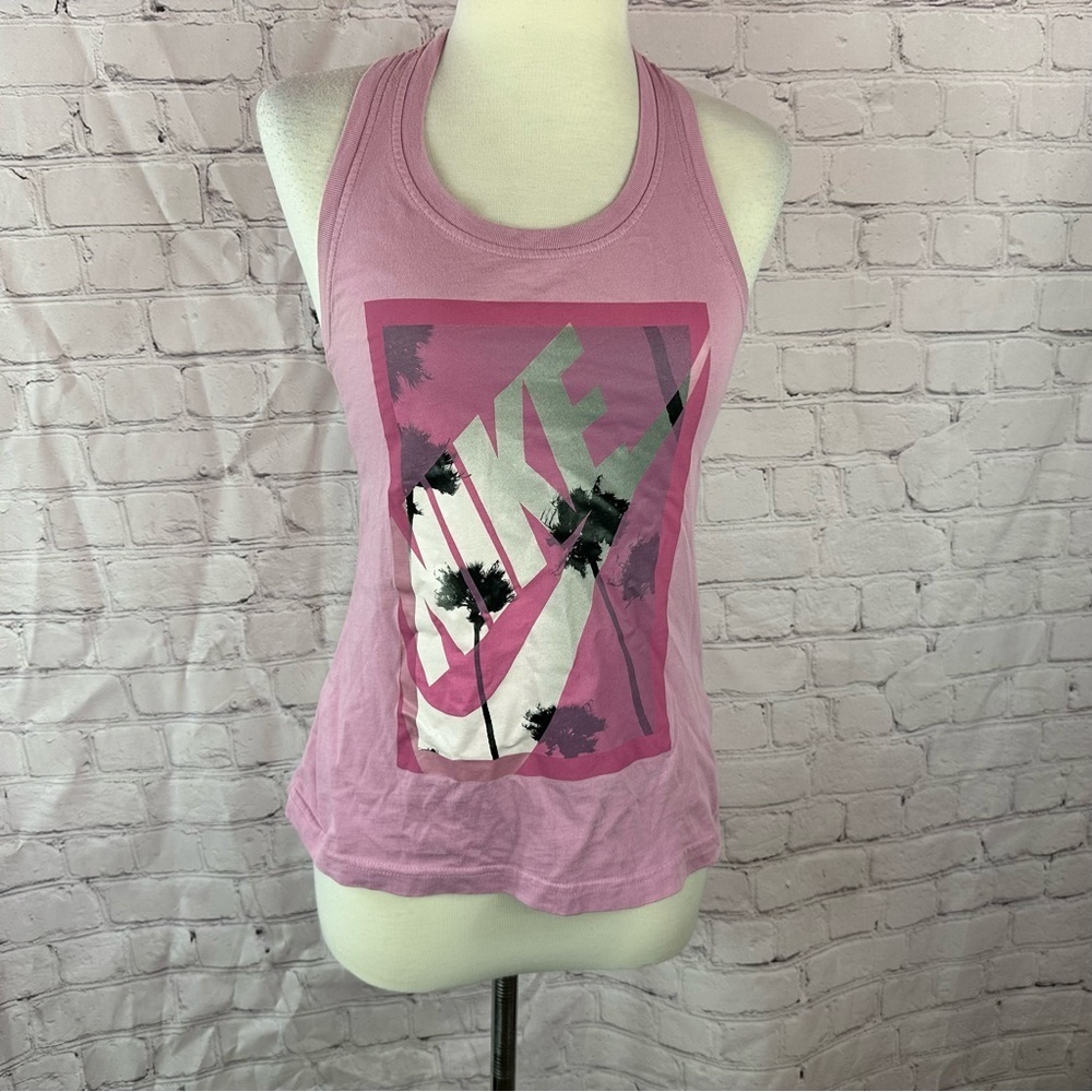 Nike Women's Palm Graphic racerback Tank Top womens XS summer beach tropical